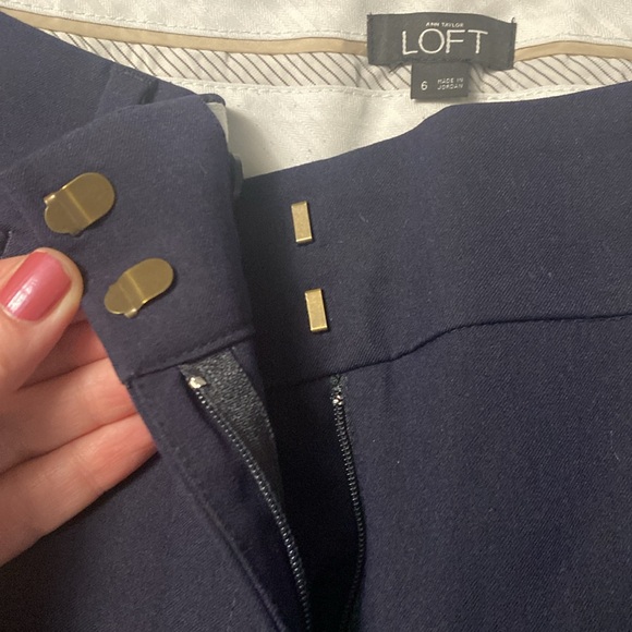 Ann Taylor LOFT Julie Trouser size 6 Navy - Picture 5 of 7